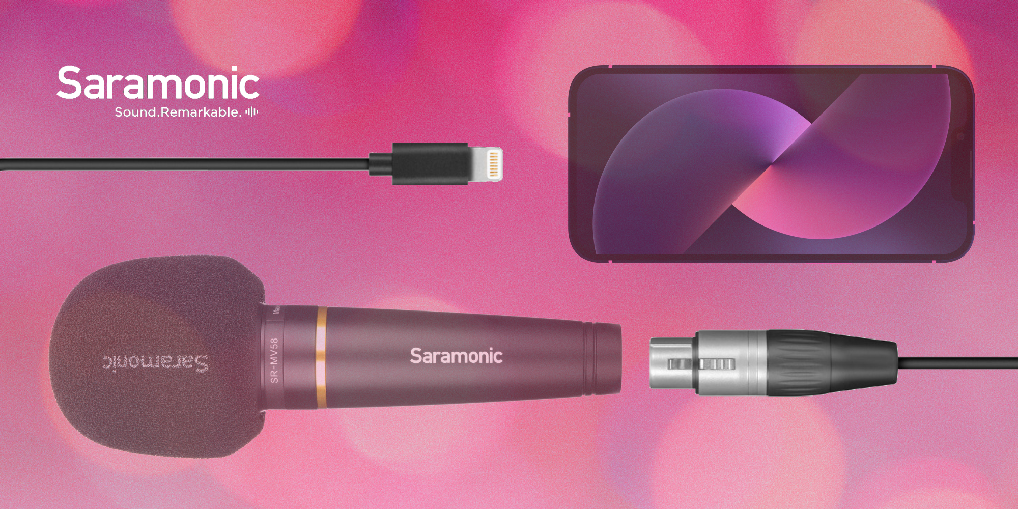 Kabel  audio Saramonic LC-XLR - Lightning _ XLR